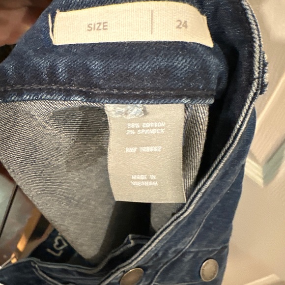 Lovesick Women Size 24 Button Front Blue Denim Mini Casual Paneled Skirt - Picture 7 of 7